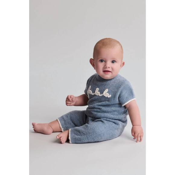 BAREFOOT DREAMS Other - NEW BAREFOOT DREAMS cozychic lite baby fa la la onesie in blue dusk